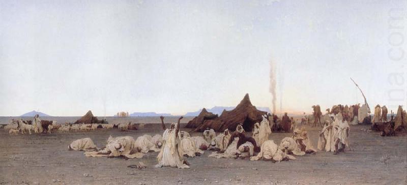 Gustave Guillaumet Evening Prayer in the Sahara china oil painting image